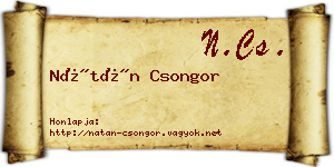 Nátán Csongor névjegykártya
