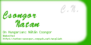 csongor natan business card
